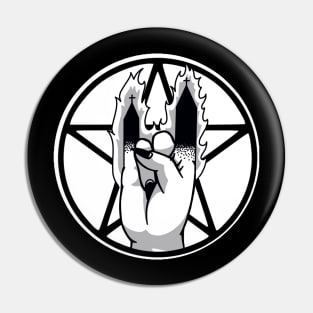 burning church devil sign Pin