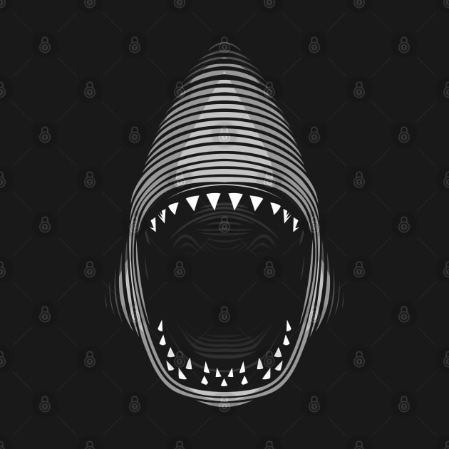 Line shark white by albertocubatas