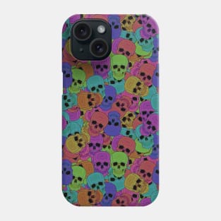 Striped Skull Pattern Phone Case