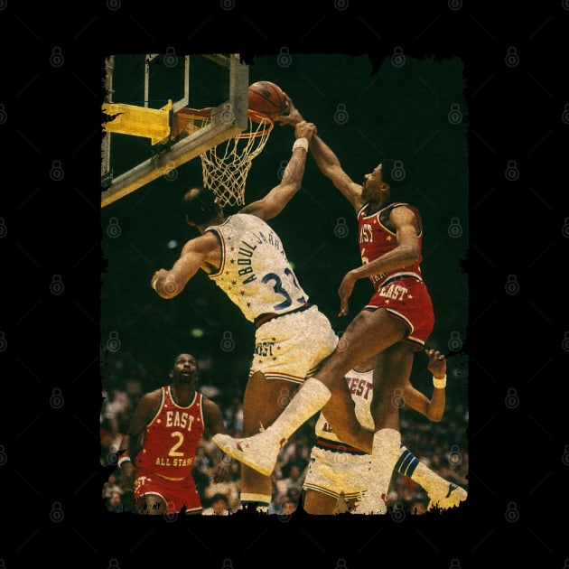 Kareem Abdul Jabbar vs Julius Erving, Flying by Wendyshopart