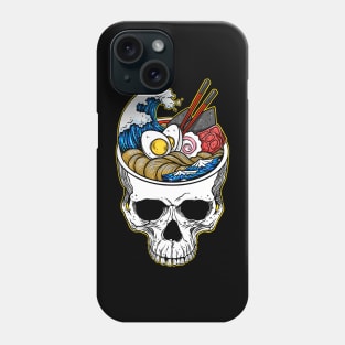 Kawaii Japanese Anime Skeleton Ramen Halloween Phone Case