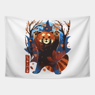 Red Panda in autumn Tapestry