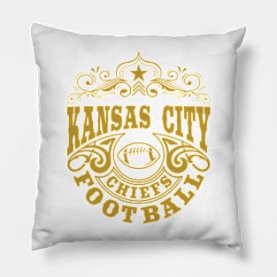 Vintage Retro Kansas City Chiefs Football Pillow