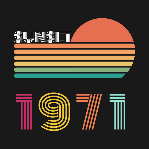 Sunset Retro Vintage 1971 by Happysphinx