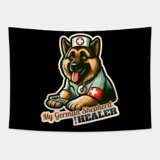 German Shepherd nurse Tapestry