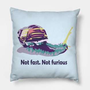 Not Fast Not Furious Snail Pillow