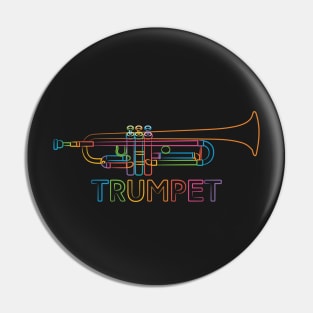 Rainbow Trumpet Pin