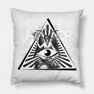 Copy of Baphomet in Pyramid of All Seeing Eye Pillow