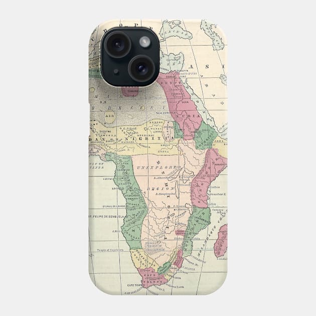 Vintage Map of Africa (1872) Phone Case by Bravuramedia