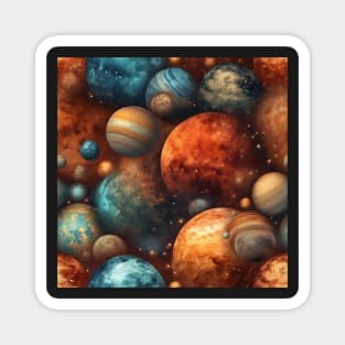 Planets Pattern Magnet