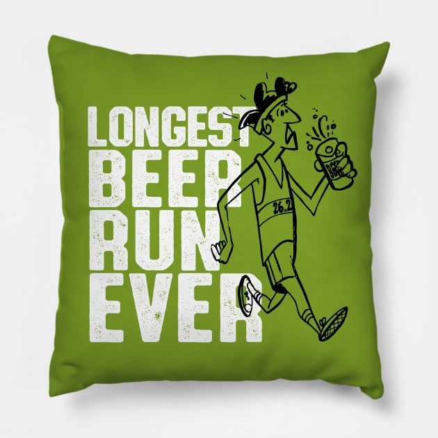 Longest Beer Run Ever Pillow by jbfatcats