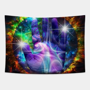 Purple hand Tapestry