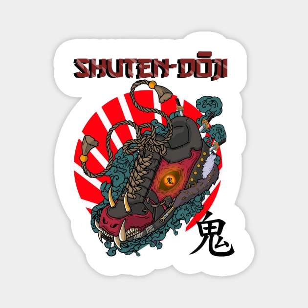 Japanese t-shirt (Shuten-dōji) Magnet by BINSU