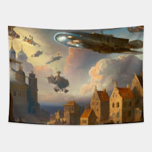 Futuristic city Tapestry