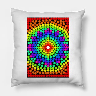 Rainbow Mandala Pillow