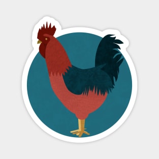 multi-colored rooster Magnet