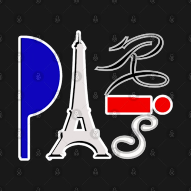 Paris France Eiffel Tower by Cun-Tees!