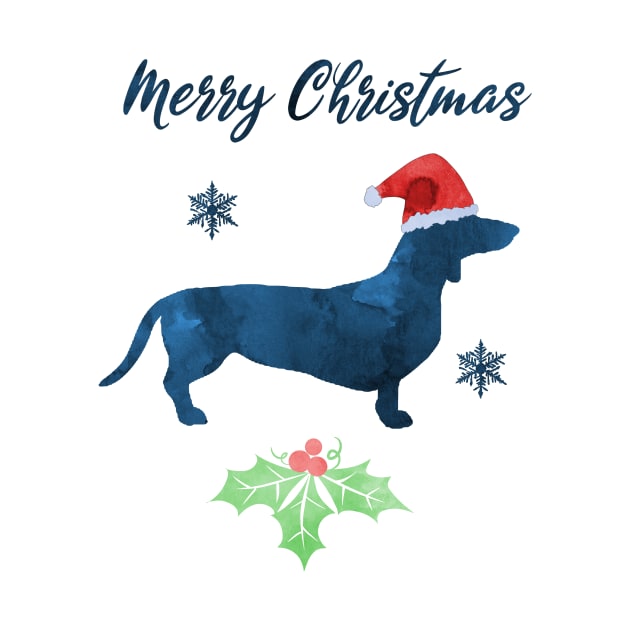 Christmas Dachshund Art by TheJollyMarten