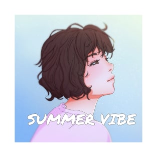 Summer Vibe - PINK - Anime Art T-Shirt T-Shirt