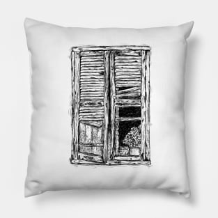 Old window image Pillow