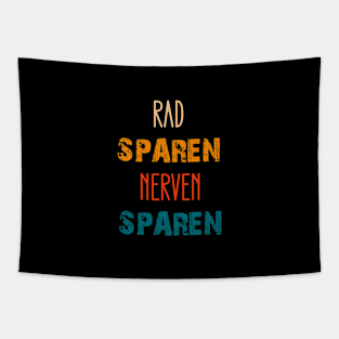 Rad Sparen Nerven Sparen Jahrgang retro Tapestry