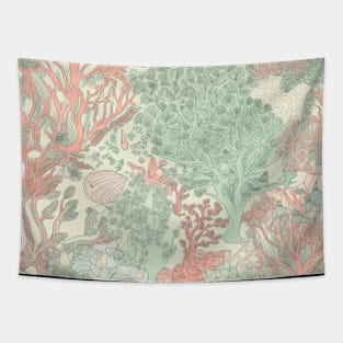 Pastel Coral Design Pattern V12 Tapestry