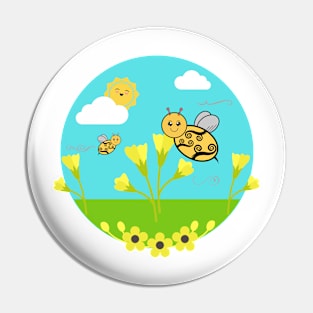 Bees in the garden Pin