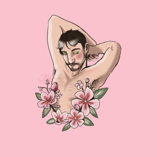 Queer Cherry Blossom Pinup T-Shirt