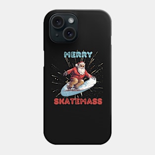 Cool Santa Skating Santa Claus - Skateboard For Xmas - shirt Phone Case