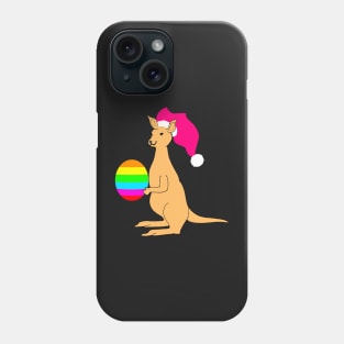 Cute Easter Kangaroo with Rainbow Easter Egg Phone Case