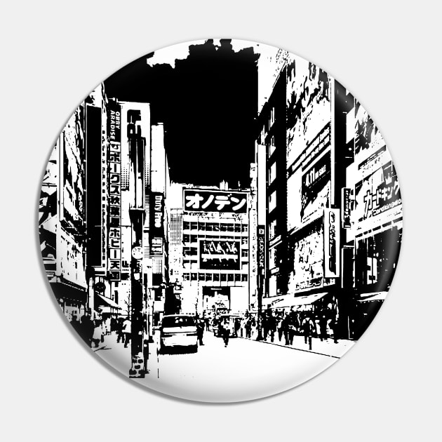 Tokyo - Akihabara Manga Panel Pin by Neon Bang Bang