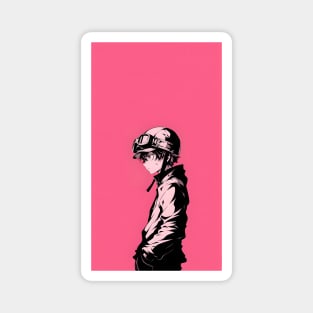 Pink Anime Boy Magnet