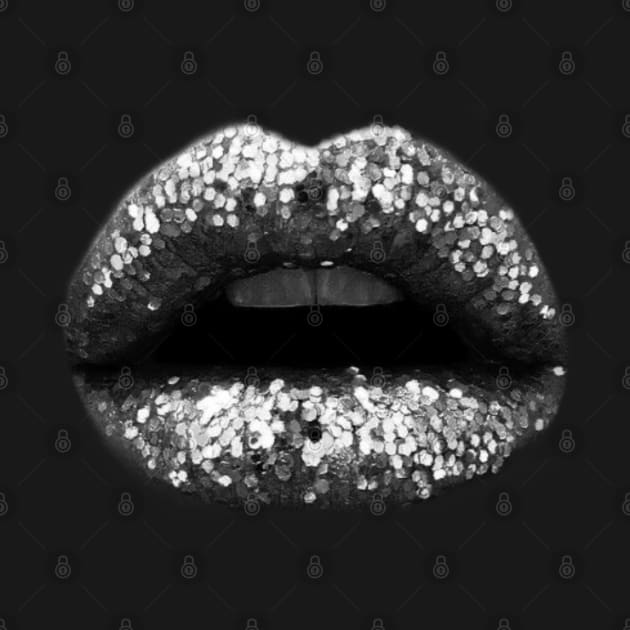 Glitter Lips 70s Fashion by PengellyArt