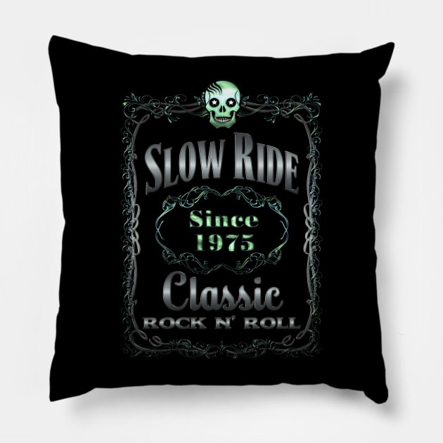 WHISKEY LABEL - slow ride Pillow by shethemastercovets