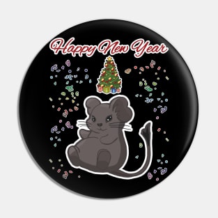 Degu Happy New Year Pin