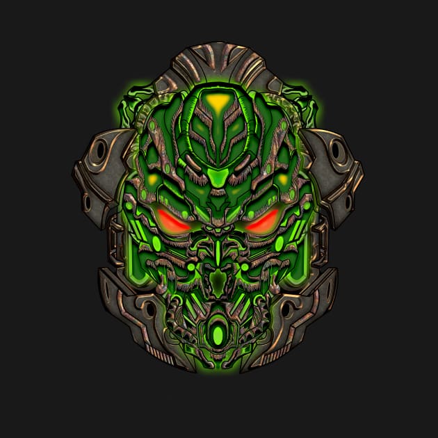Glowing cyberpunk  mask by Nicky2342