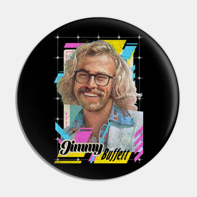 Jimmy Buffett Retro Vintage Pin by PONGEISM STRIPEYE