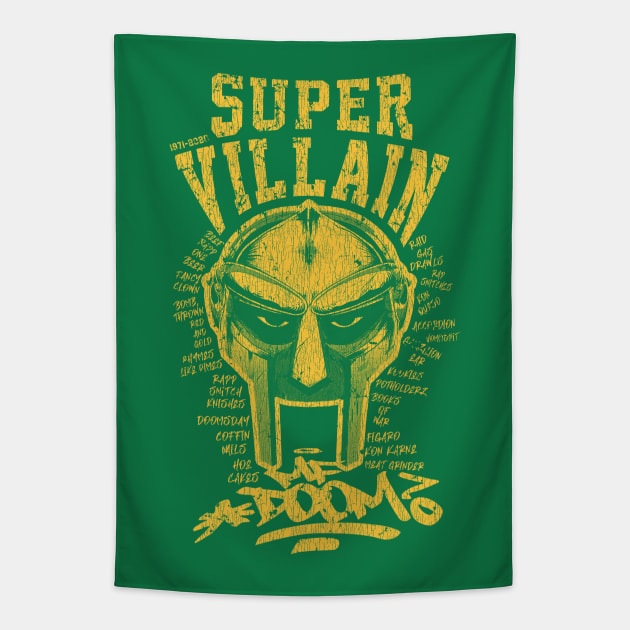 Villain MF Doom Yellow Tapestry by Hoki Tross Creative