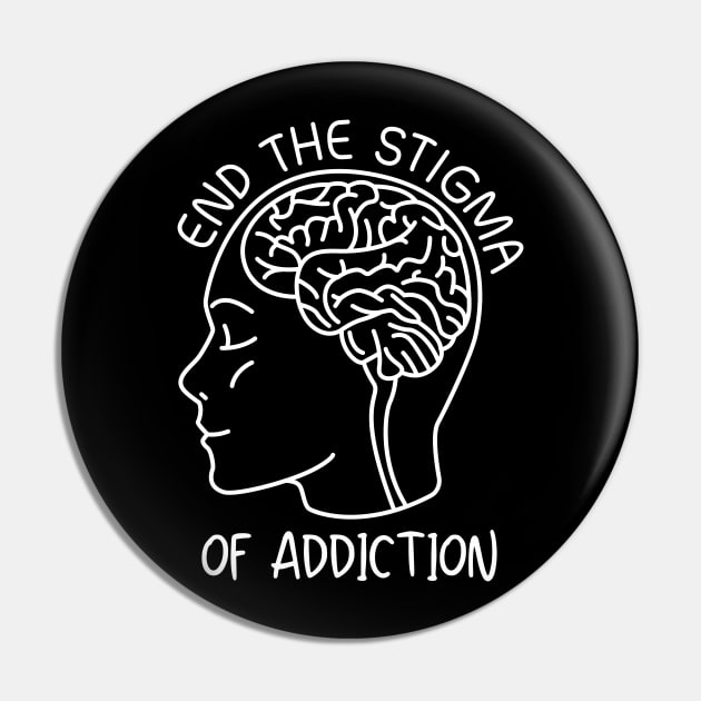 End The Stigma, Addiction Recovery, 12 Steps Pin by WaBastian