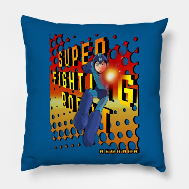 Super Fighting Robot Pillow by IAmArtonline