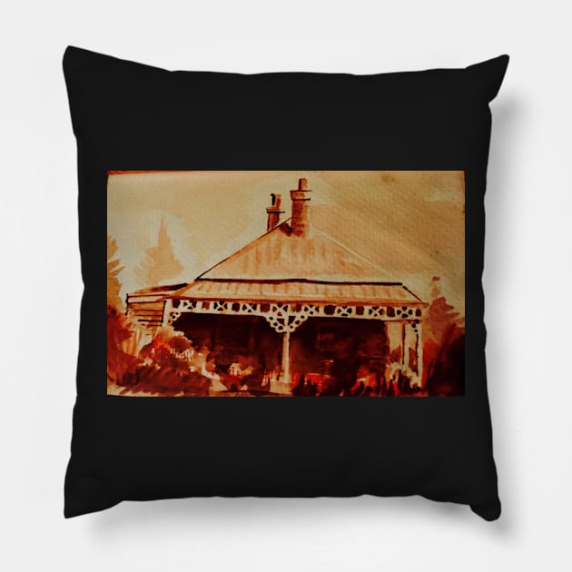 Cottage 1980 Pillow by Pipsilk