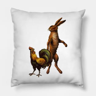 fable chicken and bunny Pillow