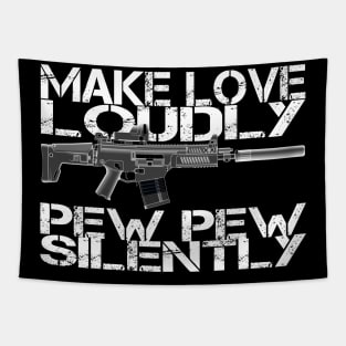 Pew Pew Silently Tapestry