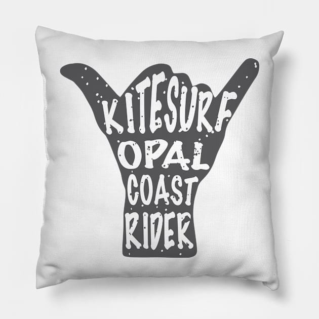 Kitesurf Opal coast Rider Pillow by Manikool