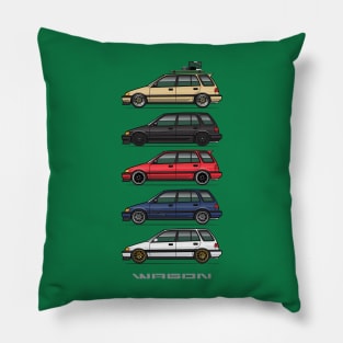 Five wagons Pillow