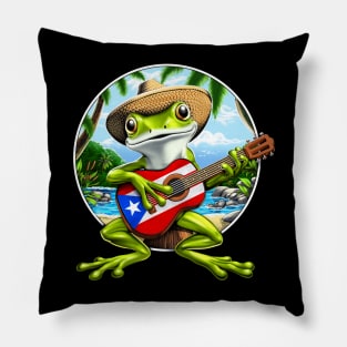 Puerto Rico Coqui Frog Pillow