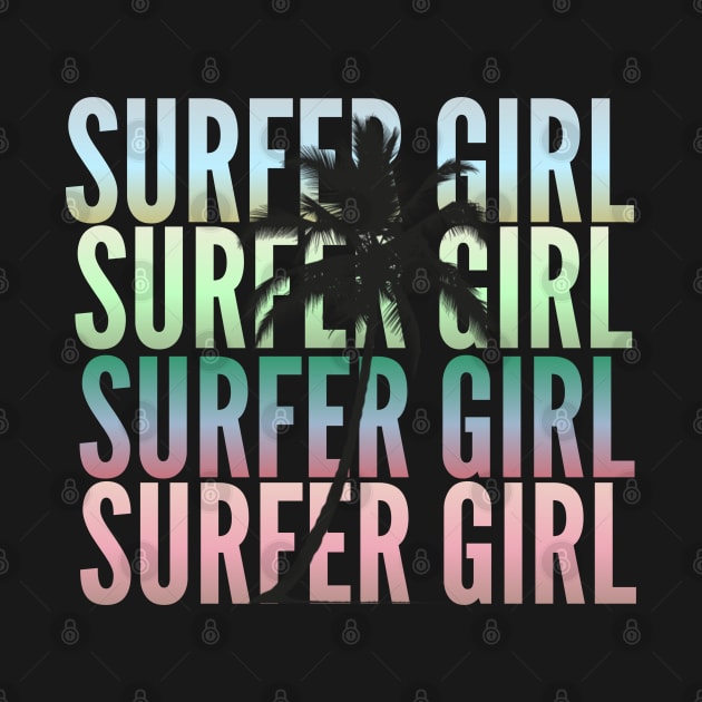 Surfer girl t-shirt by Coreoceanart