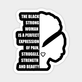 Black Strong Woman Magnet