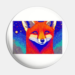 Cosmic Red Fox Pin