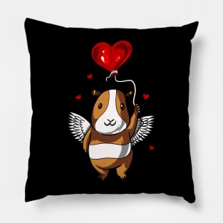 Cute Guinea Pig Valentines Day Love Heart Balloon Pillow